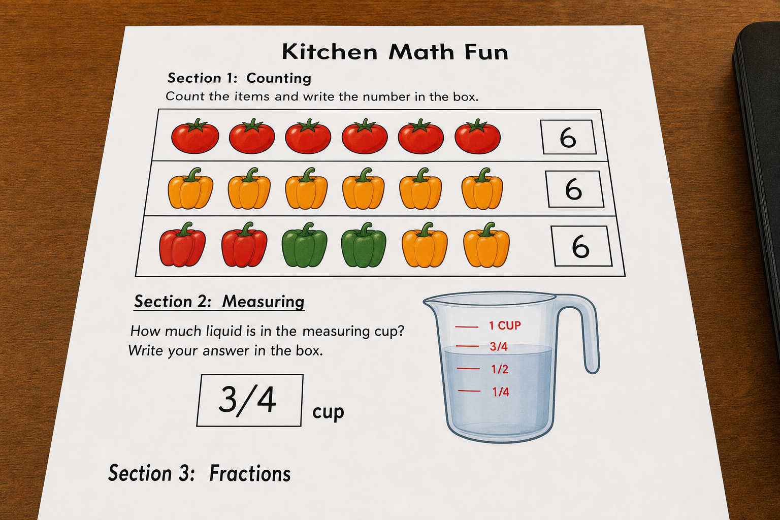 Child completing math worksheet at restaurant table